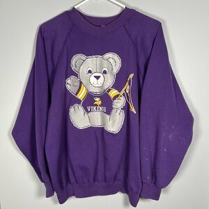 Vtg 80s Minnesota’s Vikings Pullover Sweatshirt